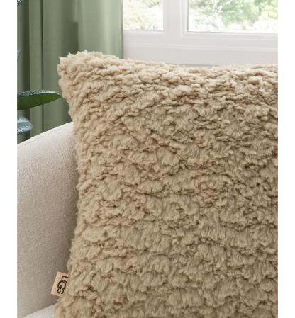 UGG® Shira Textured Decorative Pillow, 20" x 20" - Mustard Seed