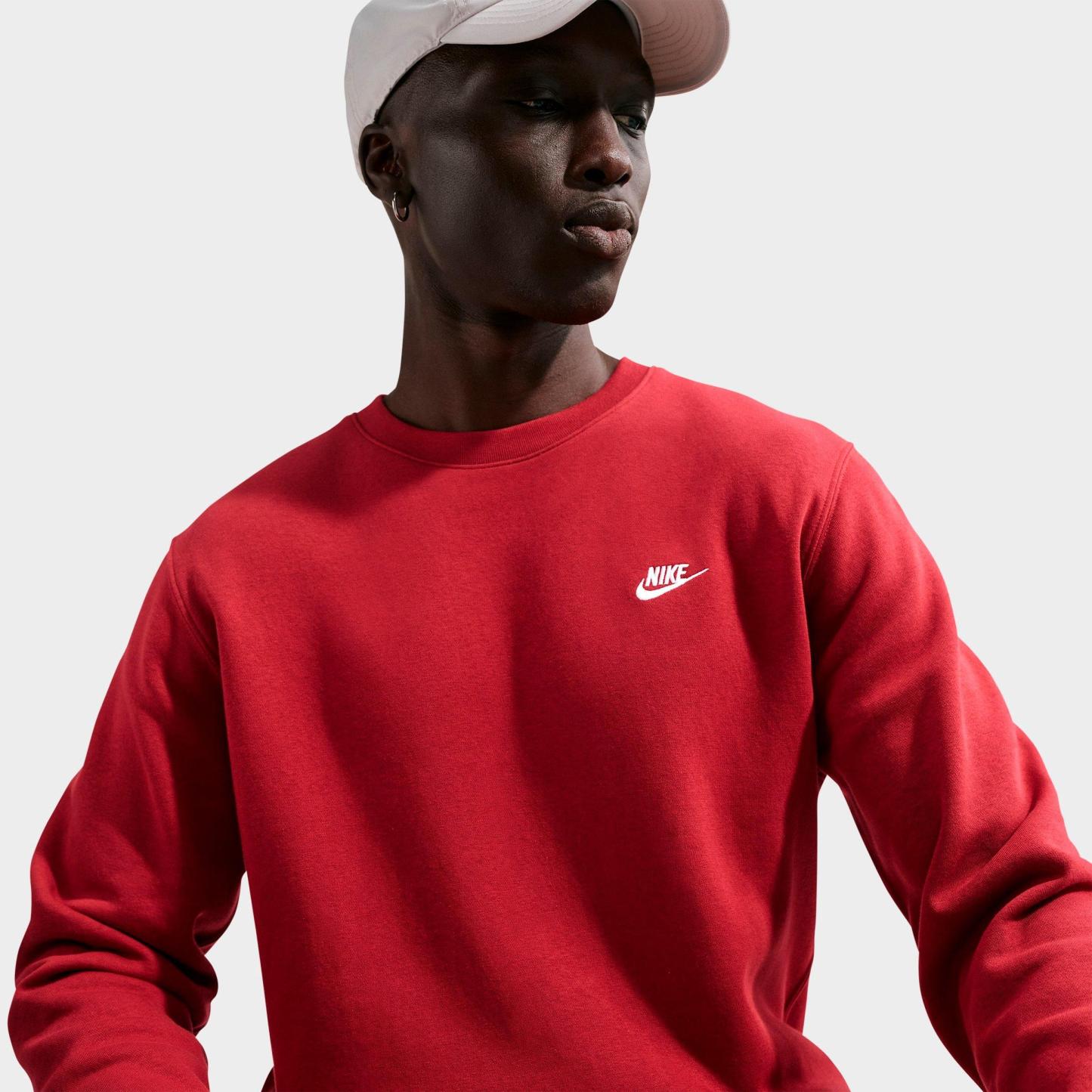 Men's Nithtke Club Fleece Premium Crewneck Sweatshirt - Team Crimson/White