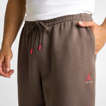 Men's Jordan Brooklyn Jumpman Air French Terry Jogger Pants - Palomino/University Red - view 5