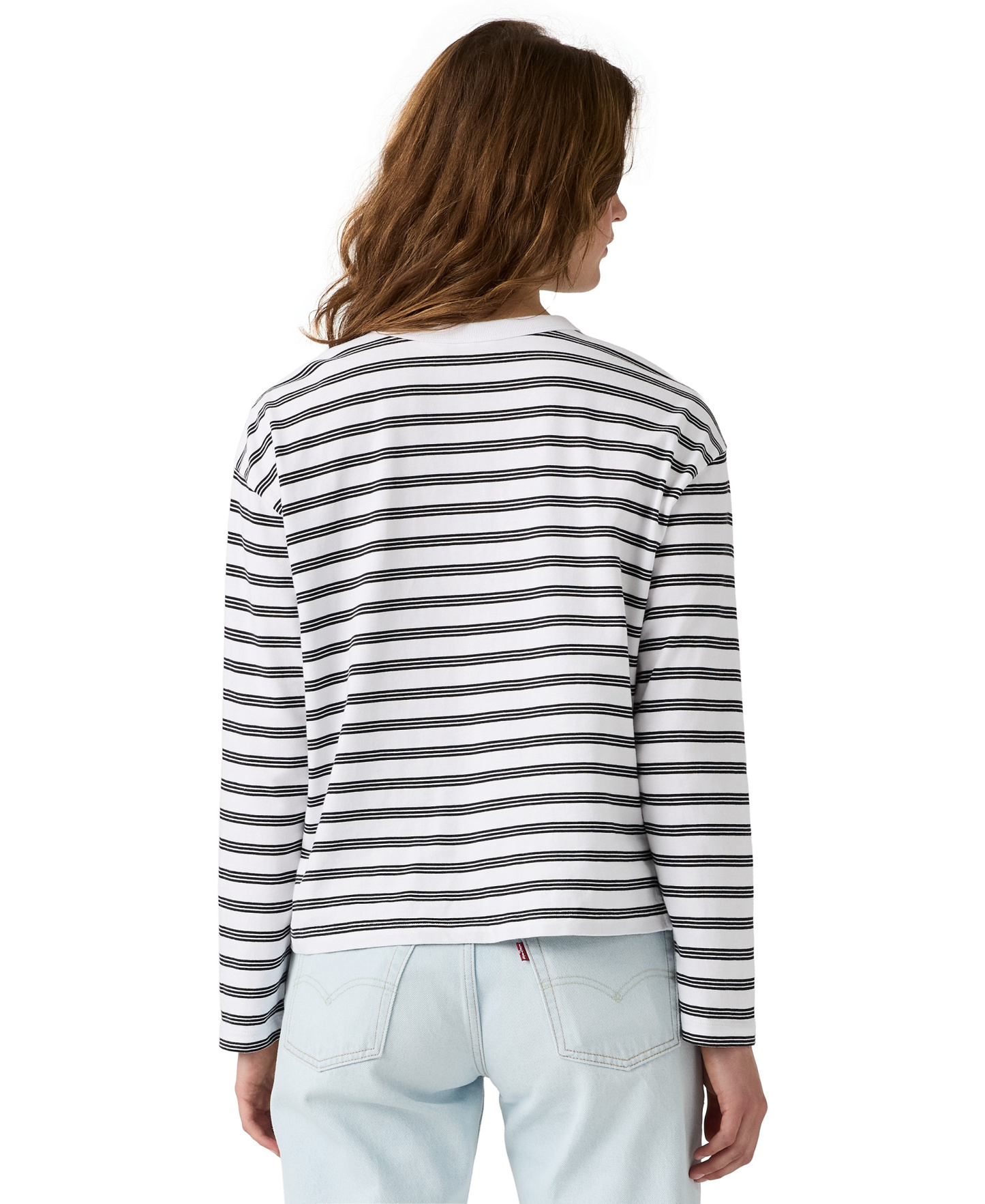 Levi's Premium Women's Vintage Long-Sleeve T-Shirt - Paloma Stripe Bright White