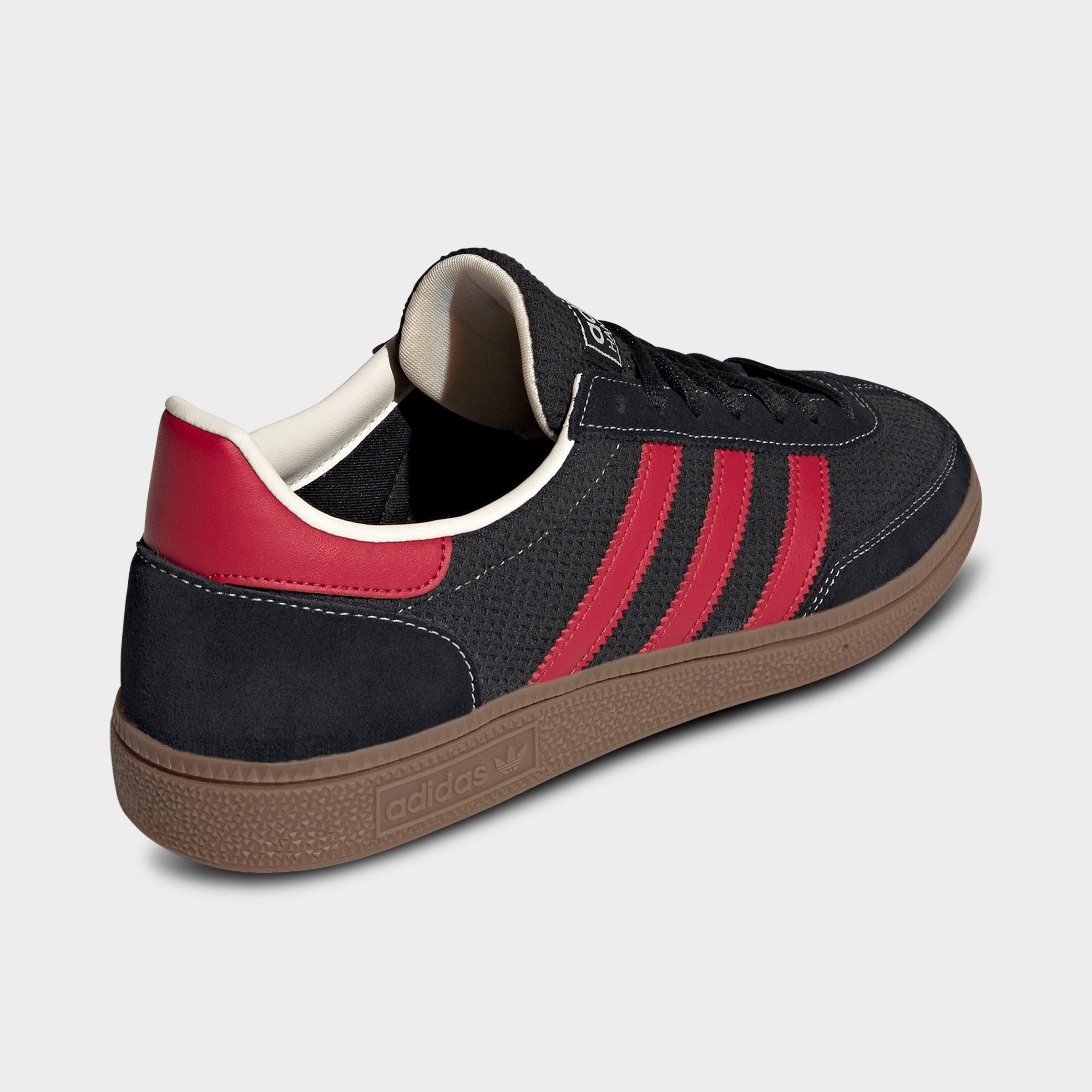 Men's adidas Originals Handball Spezial Casual Shoes - Part 2 - Core Black/Team Victory Red/Gum - Back view