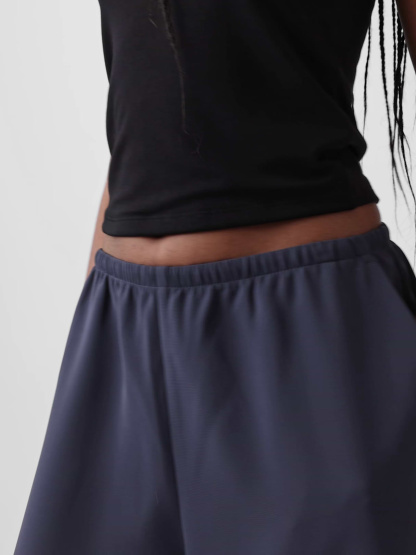 Easy Wide-Leg Pants - Blue slate