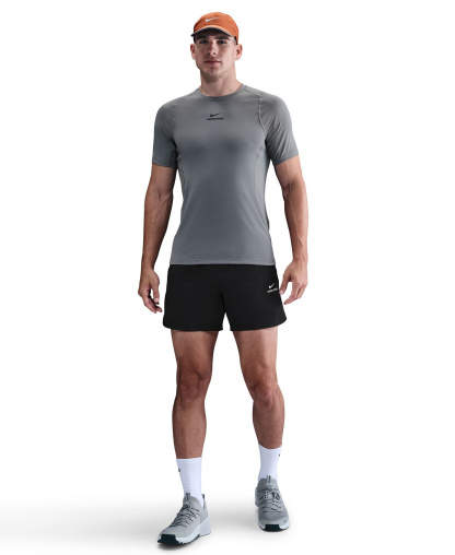 Nike Men's Pro Training Dri-Fit Short-Sleeve T-Shirt - Smoke Gray/Black