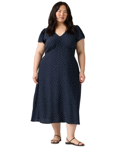 Levi's Women's Lilith V-Neck Midi Dress - Inga Dot Navy Blazer