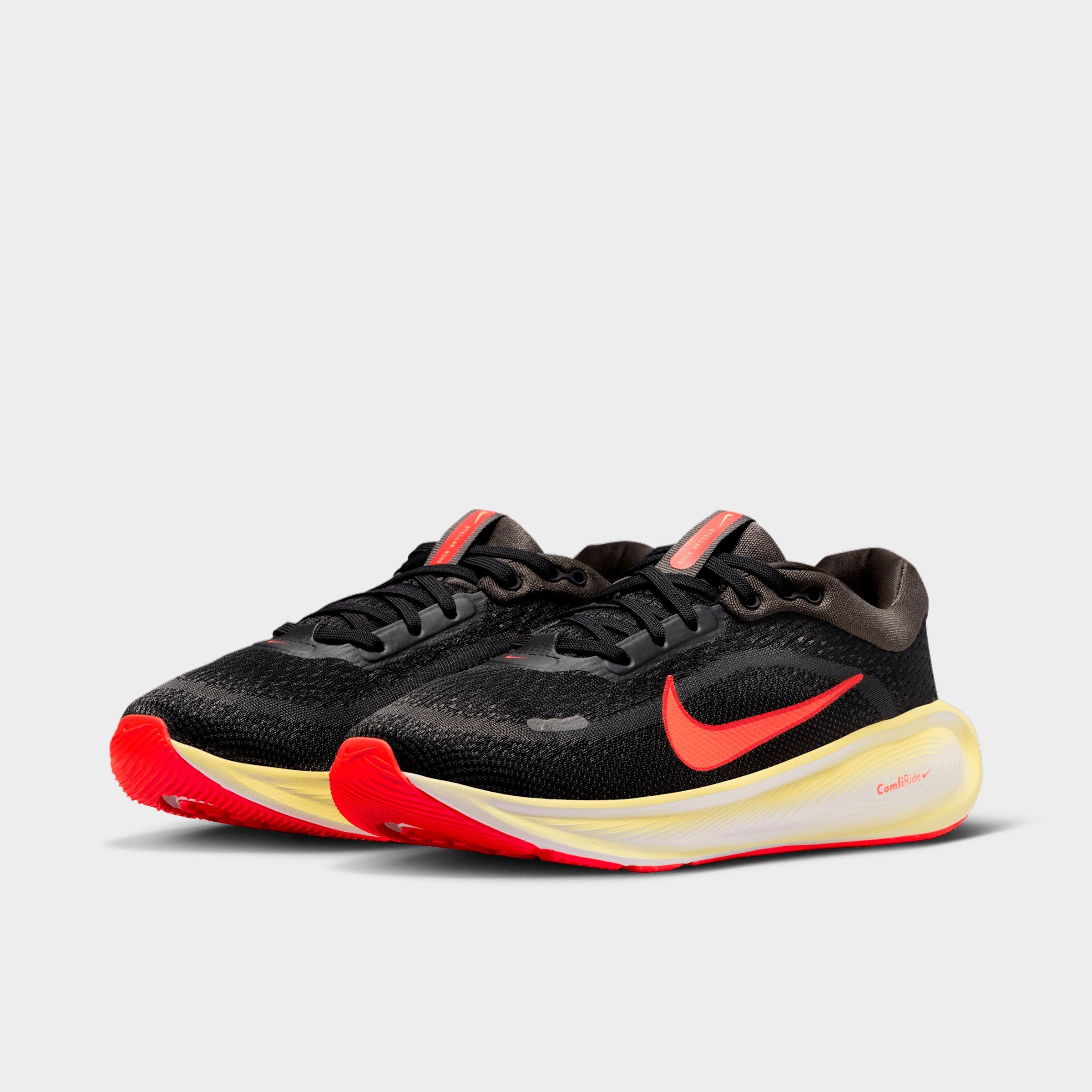 Big Kids' Nithtke Stellar Ride Running Shoes - Black/Medium Ash/Light Crimson/Bright Crimson - Both shoes facing left