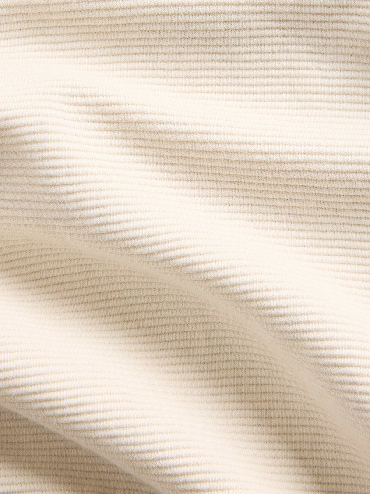 Textured Cotton Oversized Half-Zip Pullover - Chino beige