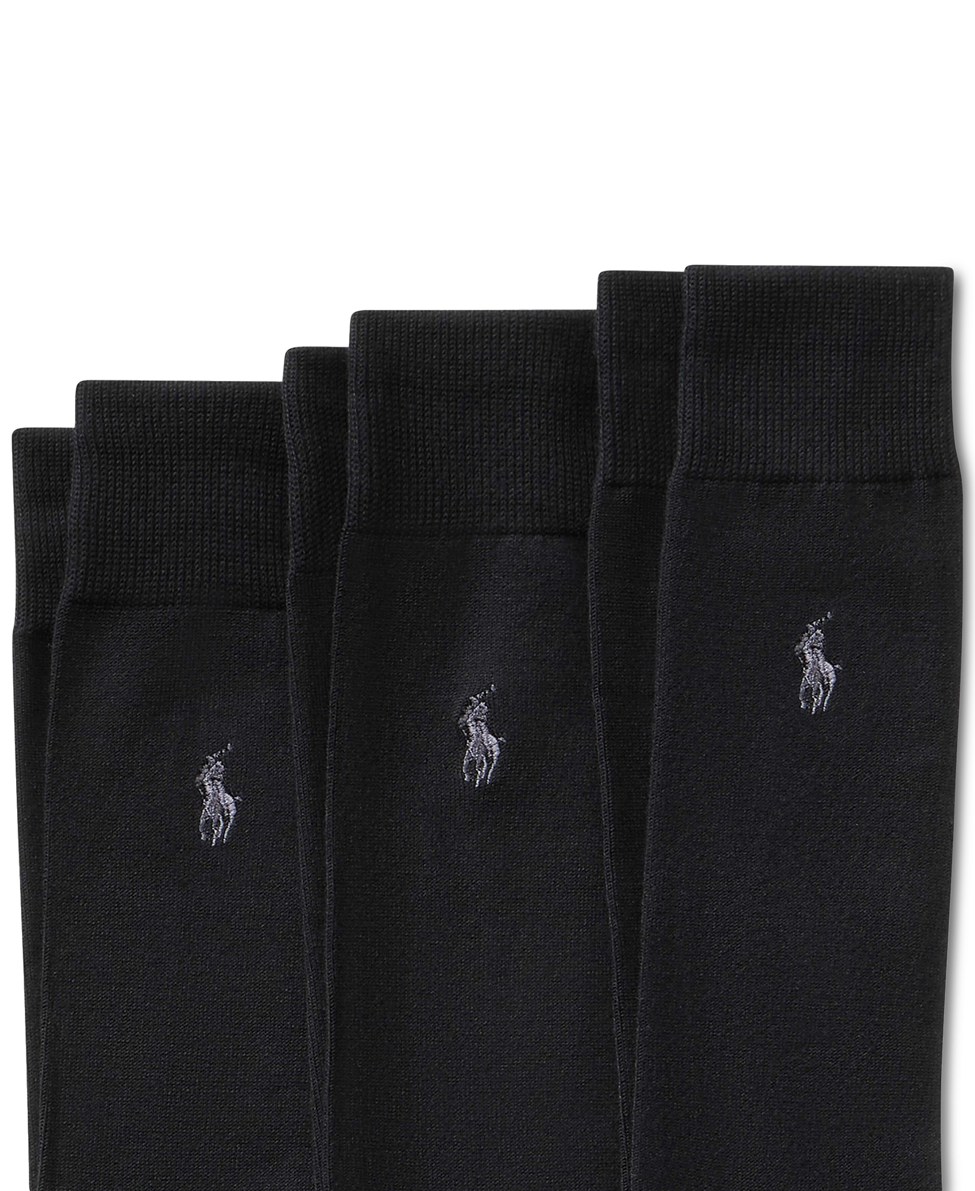 Polo Ralph Lauren Men's Supersoft Dress Socks, 3-Pack - Black