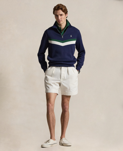Polo Ralph Lauren Men's Double-Knit Quarter-Zip Sweatshirt - Newpot Navy