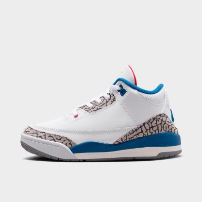 Little Kids' Air Jordan Retro 3 Basketball Shoes - Sail/Black/University Red/Pale Ivory/Palomino - view 1