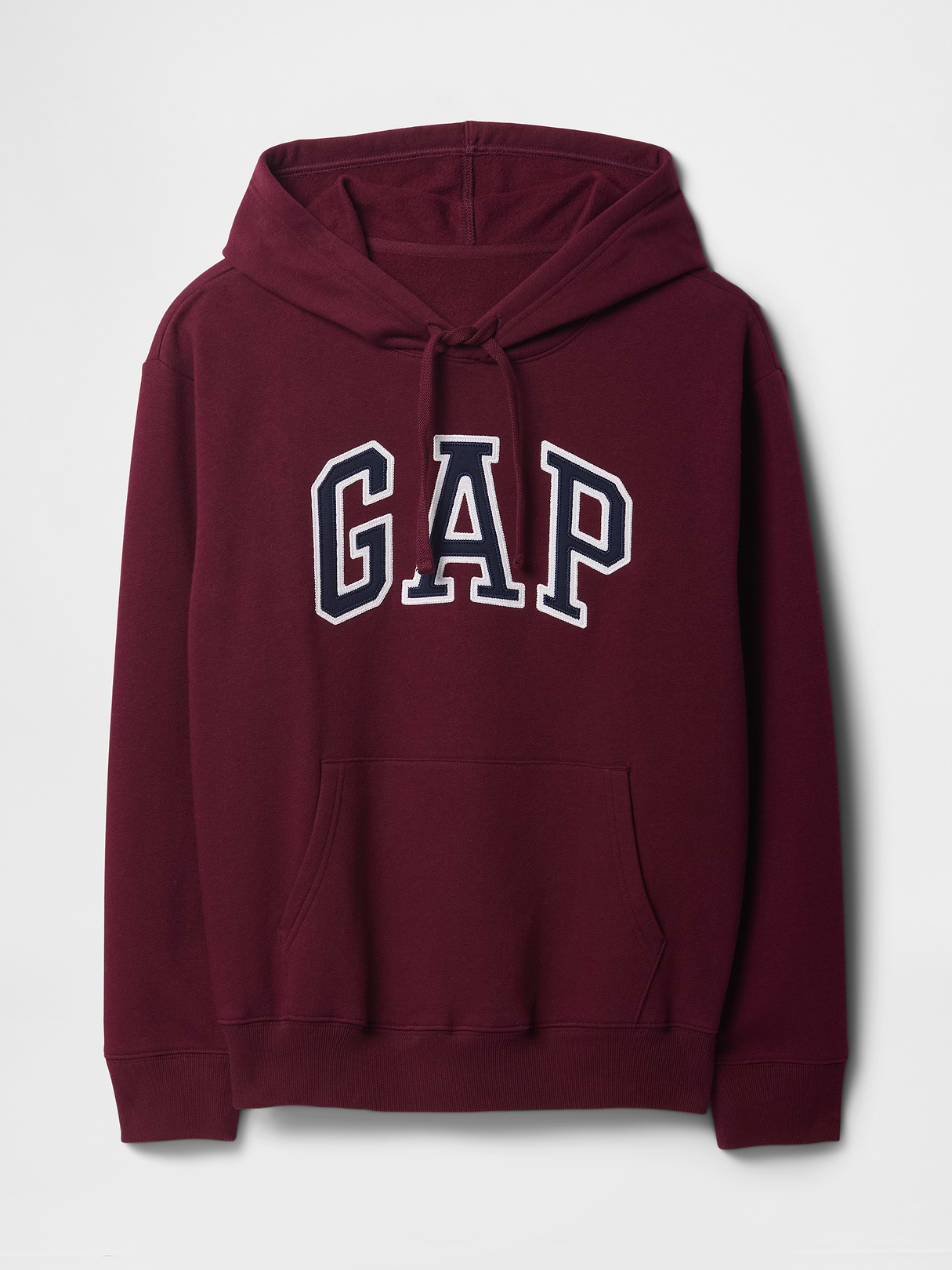 Relaxed Gap Logo Hoodie - deep ruby red