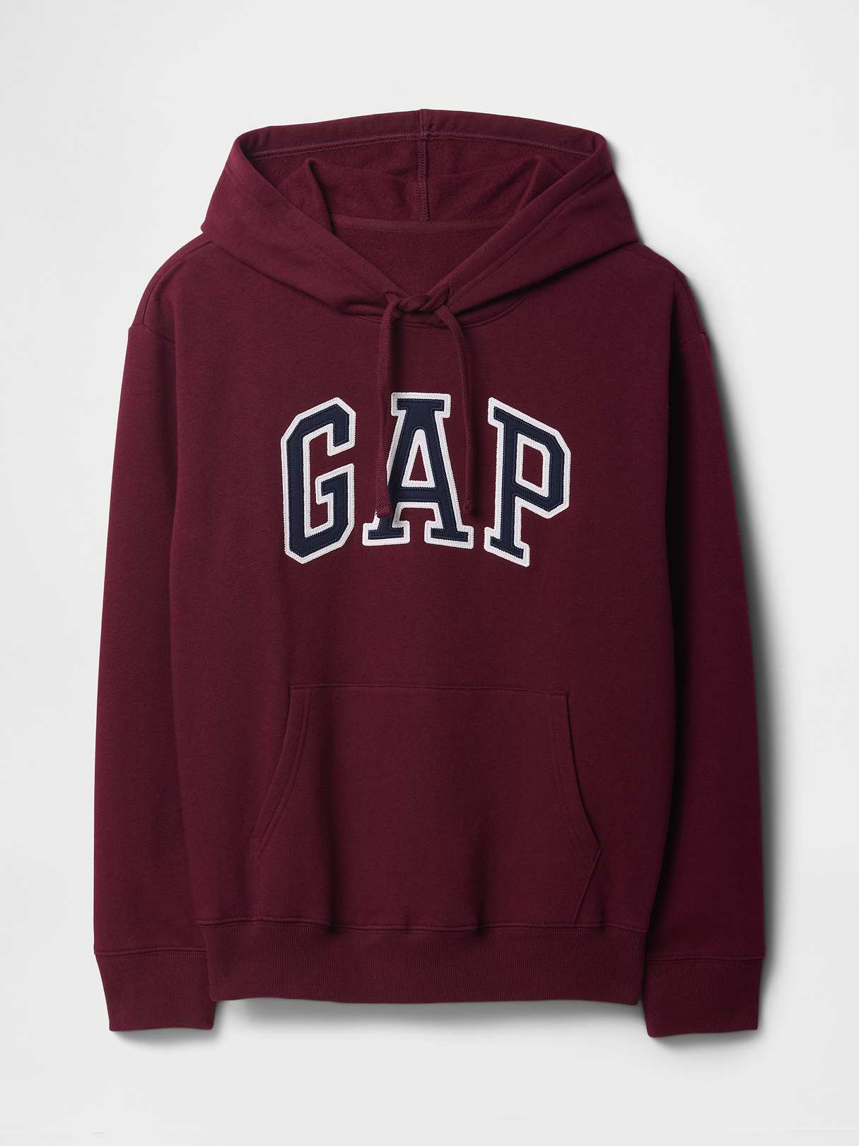 Relaxed Gap Logo Hoodie - deep ruby red