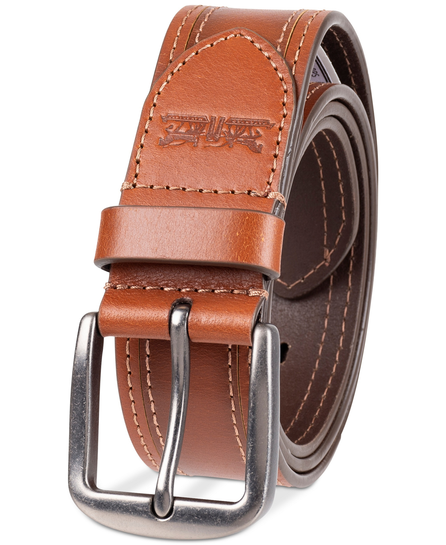 Levi's Men's Stitched Leather Belt - Tan