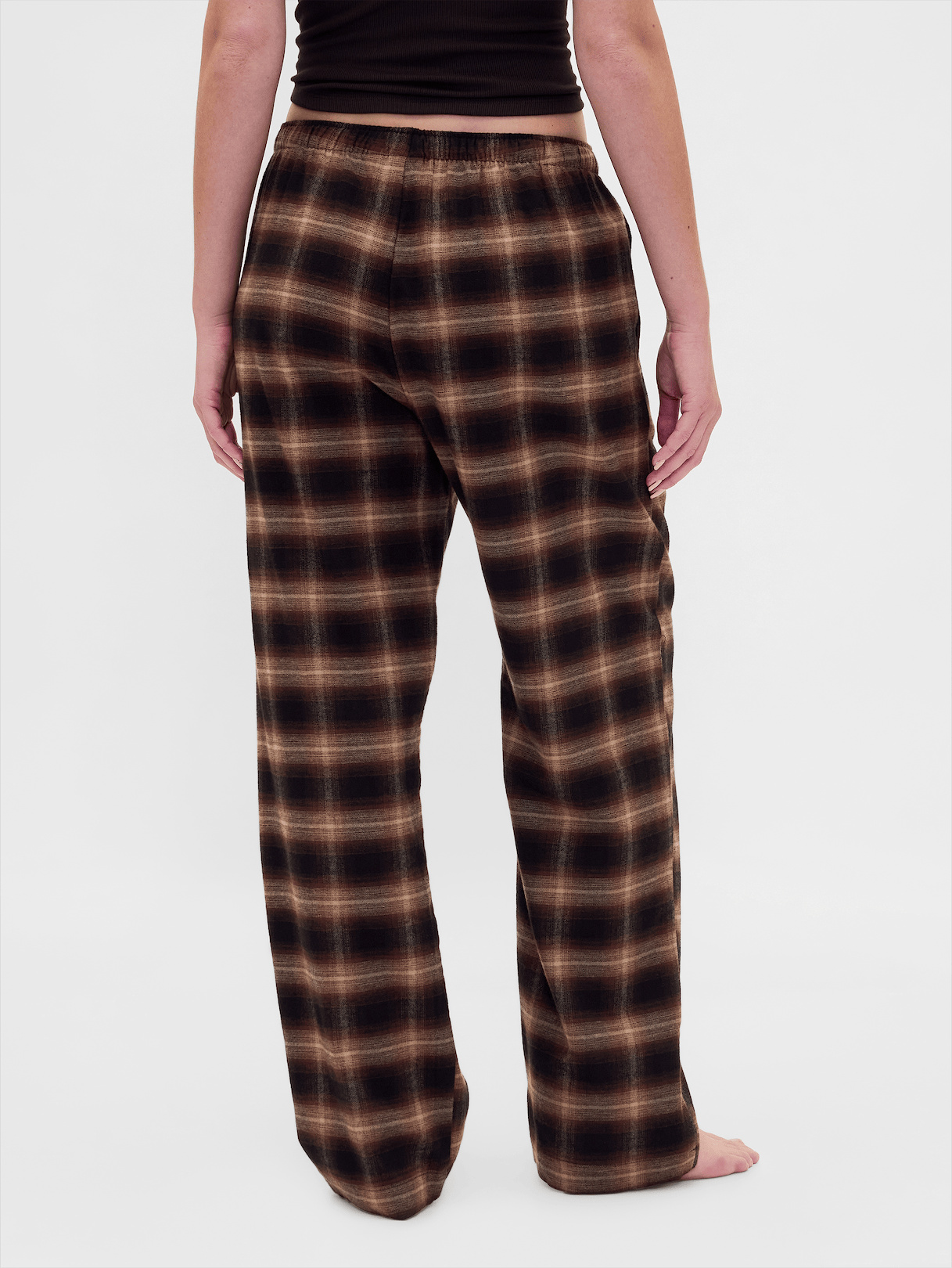 Adult Softest Flannel PJ Pants - Brown plaid