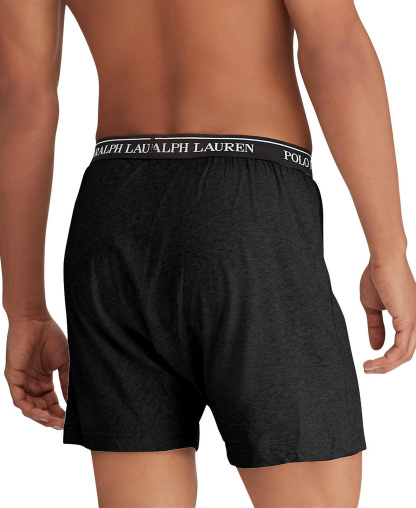 Polo Ralph Lauren Men's 3-Pack Cotton Classic Knit Boxers - Polo Black