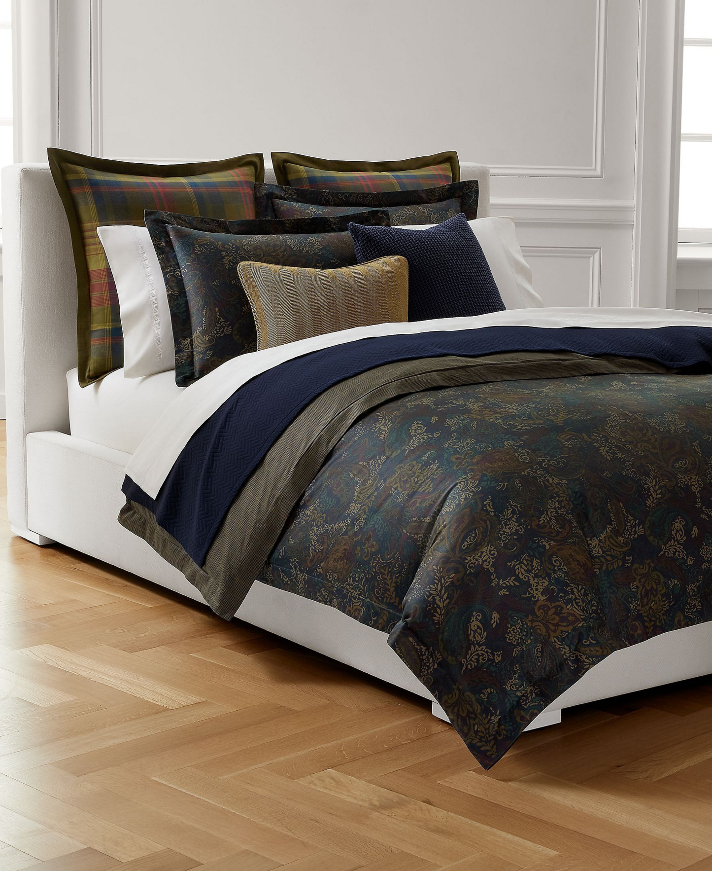 Lauren Ralph Lauren Henry Cotton Sateen Reversible 3-Pc. Duvet Cover Set, Full/Queen - True Blue Multi