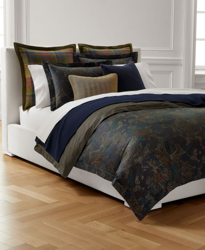 Lauren Ralph Lauren Henry Cotton Sateen Reversible 3-Pc. Duvet Cover Set, Full/Queen - True Blue Multi