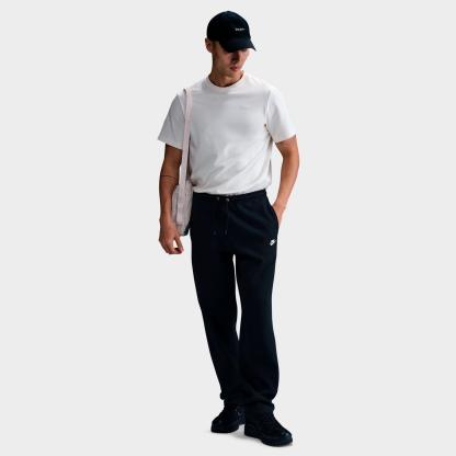 Men's Nike Club Fleece Premium Open-Hem Sweatpants - Black/Black/White