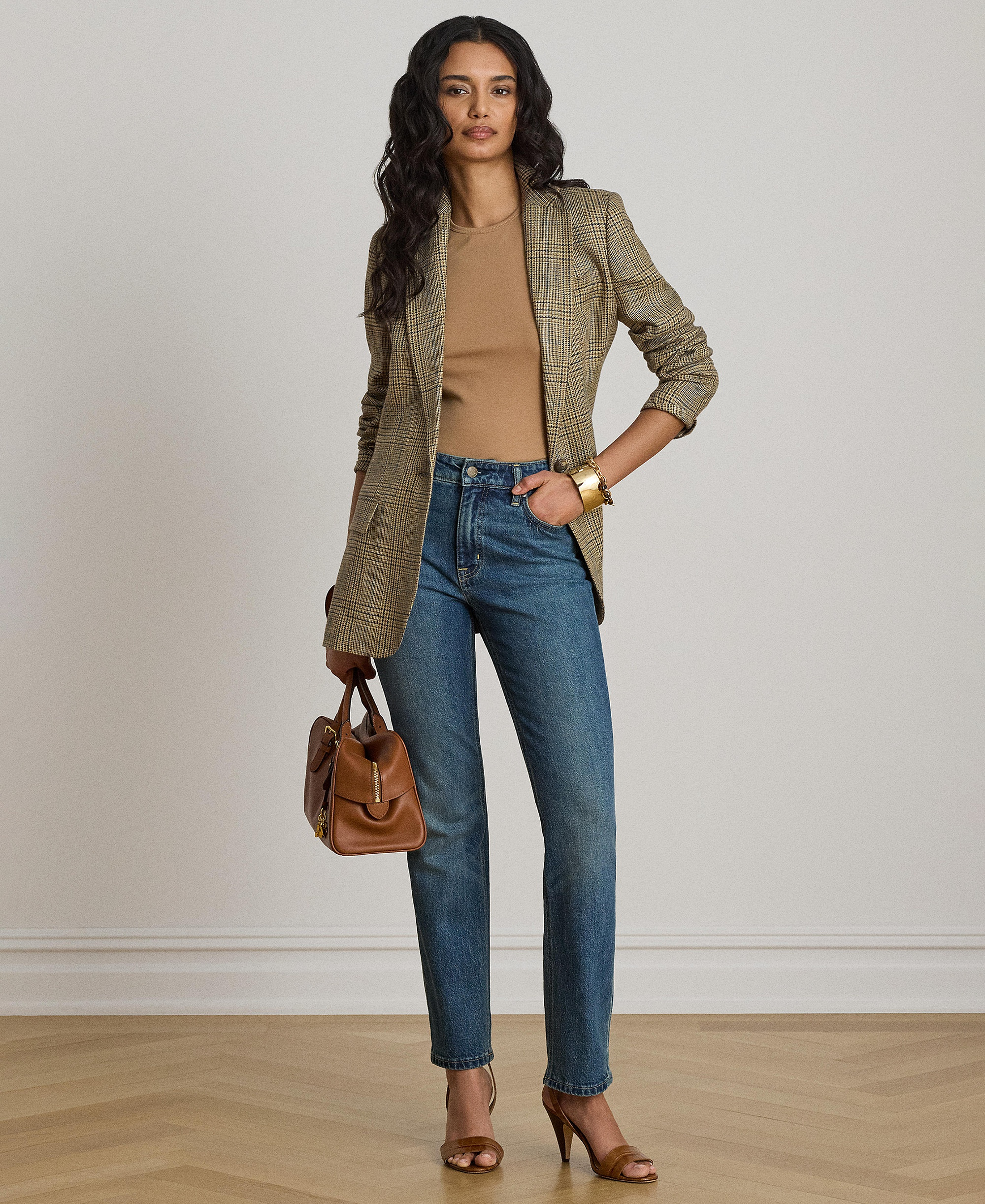 Lauren Ralph Lauren Women's High-Rise Slim-Fit Straight Jeans - Haze Wash