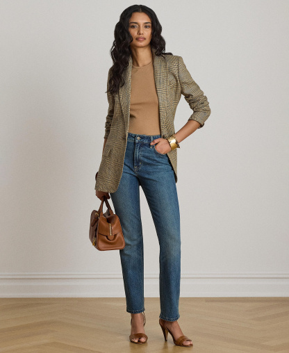 Lauren Ralph Lauren Women's High-Rise Slim-Fit Straight Jeans - Haze Wash