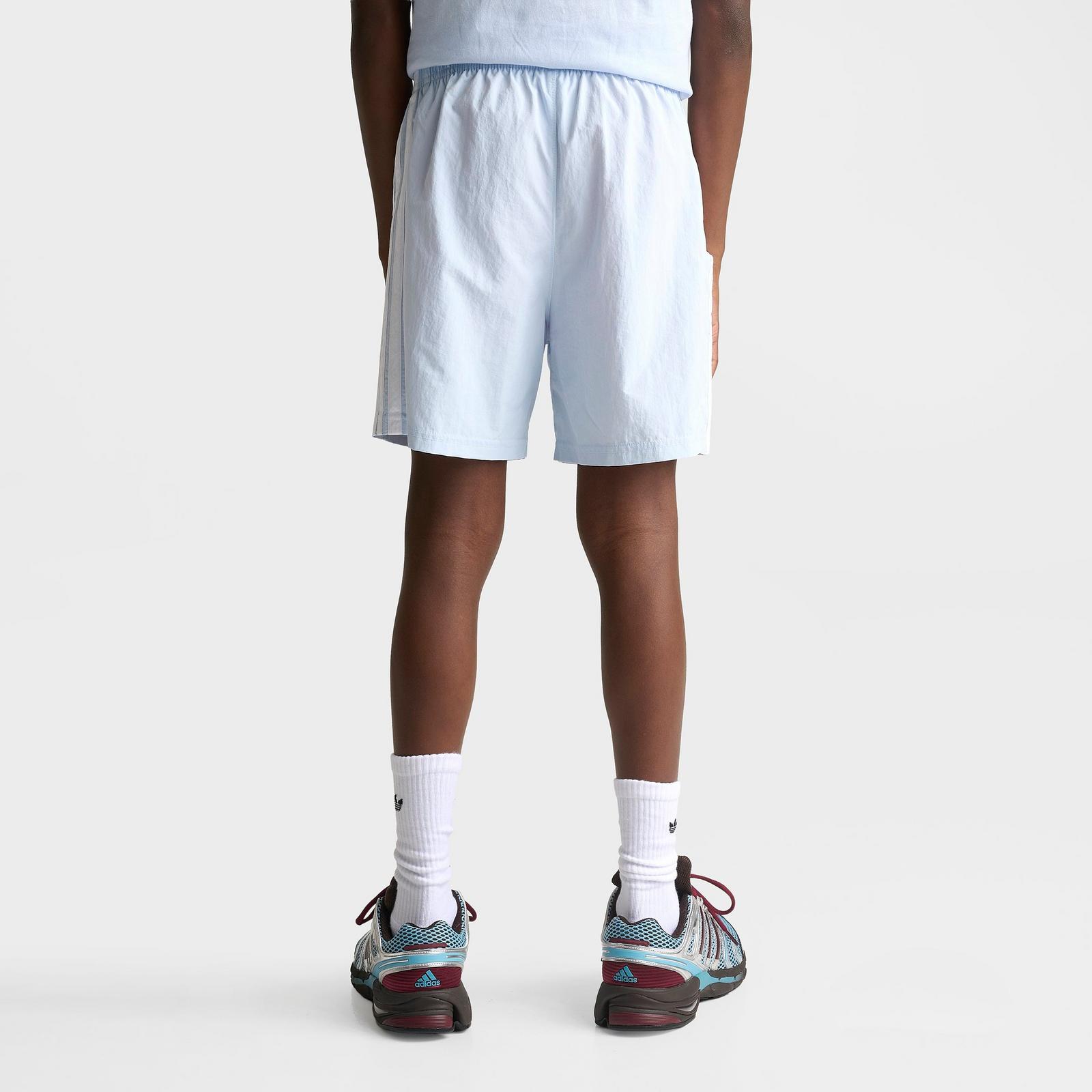 Big Kids' adidas 3-Stripes Woven Shorts - Crystal Sky - view 4