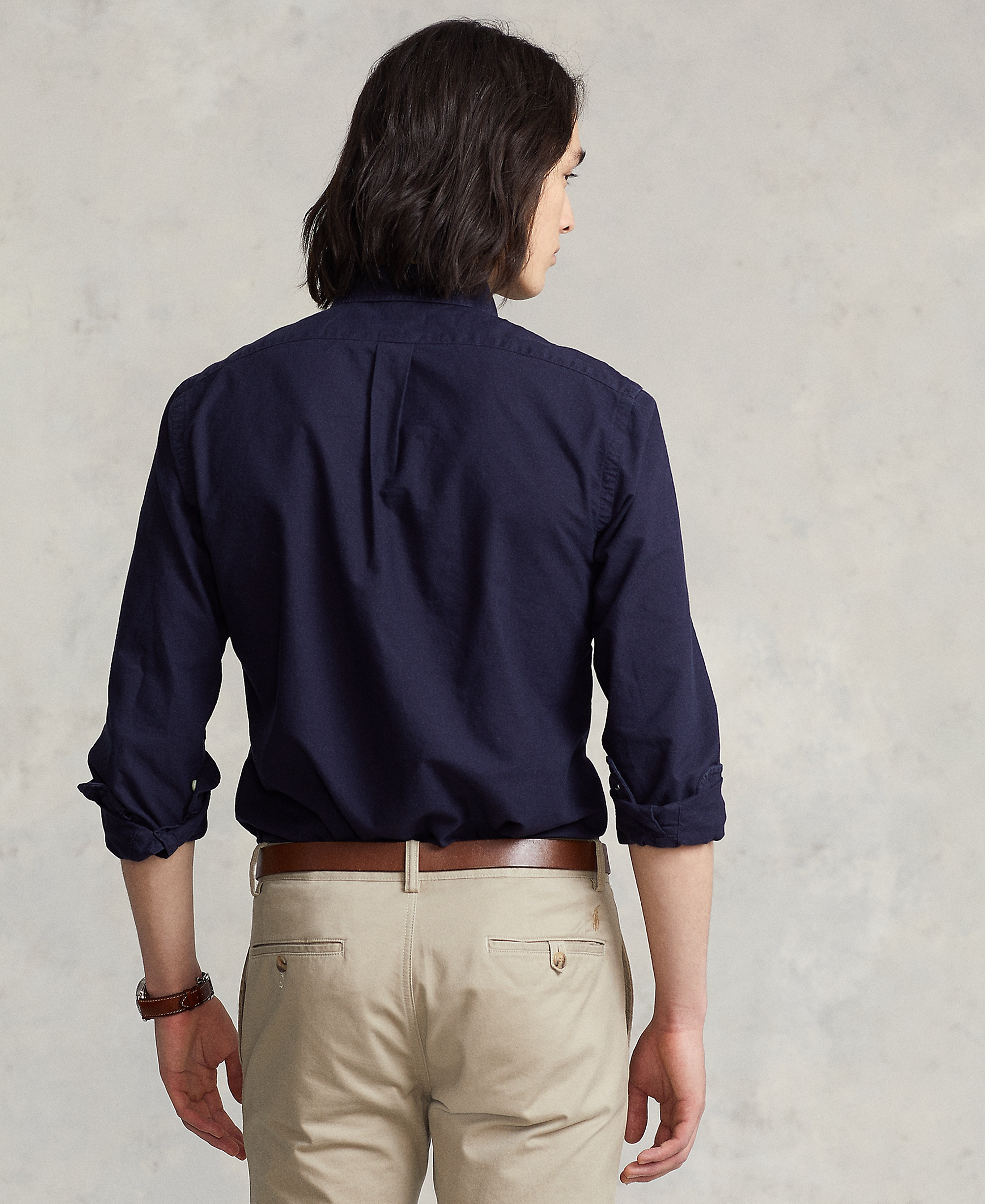 Polo Ralph Lauren Men's Garment-Dyed Oxford Shirt - Navy