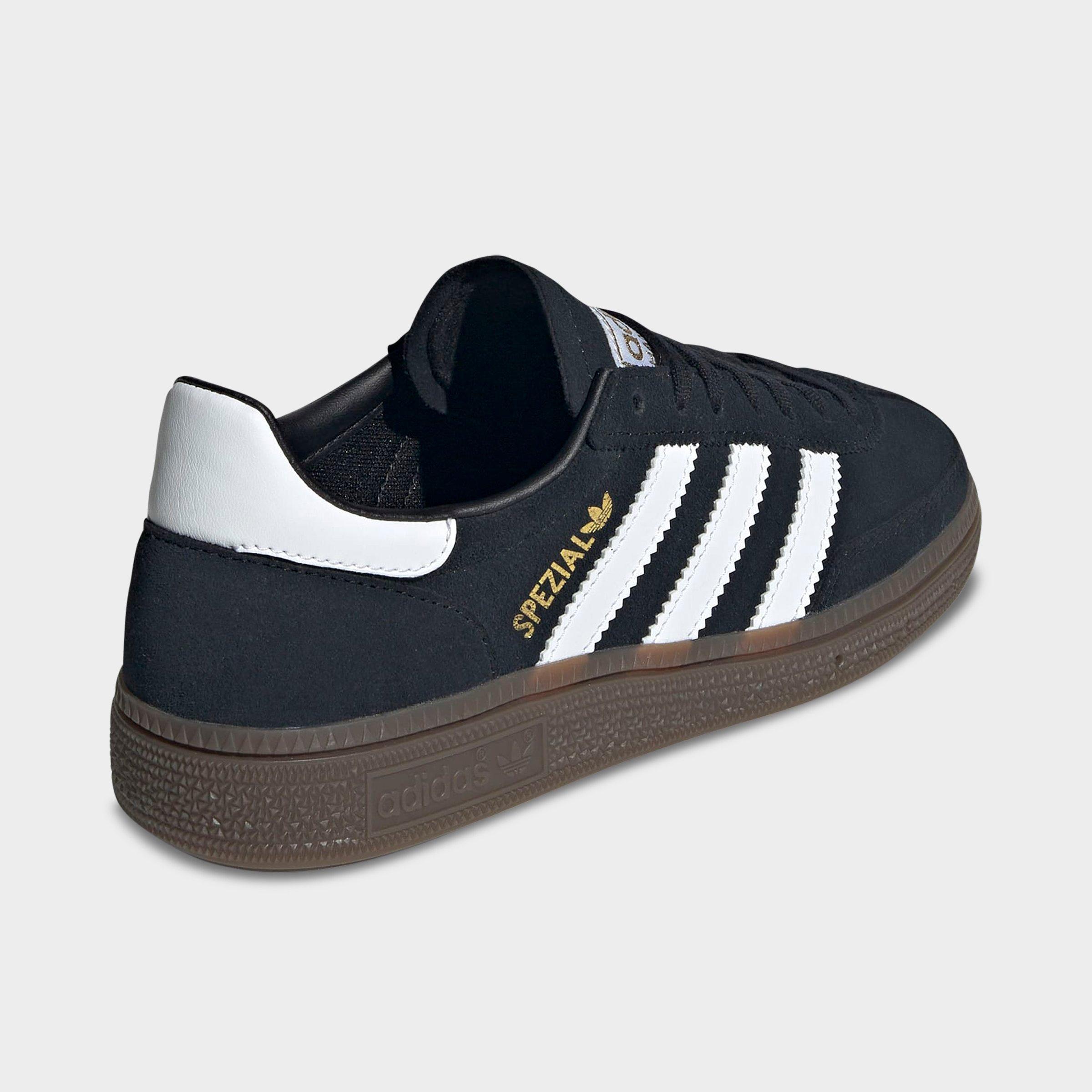 Big Kids' adidas Originals Handball Spezial Casual Shoes - Part 1 - Black/White/Gum - Back view