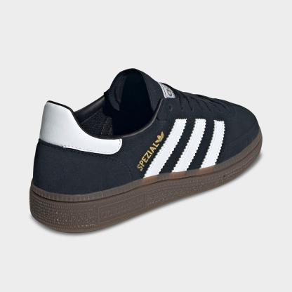 Big Kids' adidas Originals Handball Spezial Casual Shoes - Part 1 - Black/White/Gum - Back view