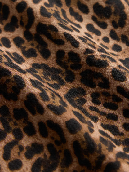 CloseKnit Jersey T-Shirt - Leopard brown