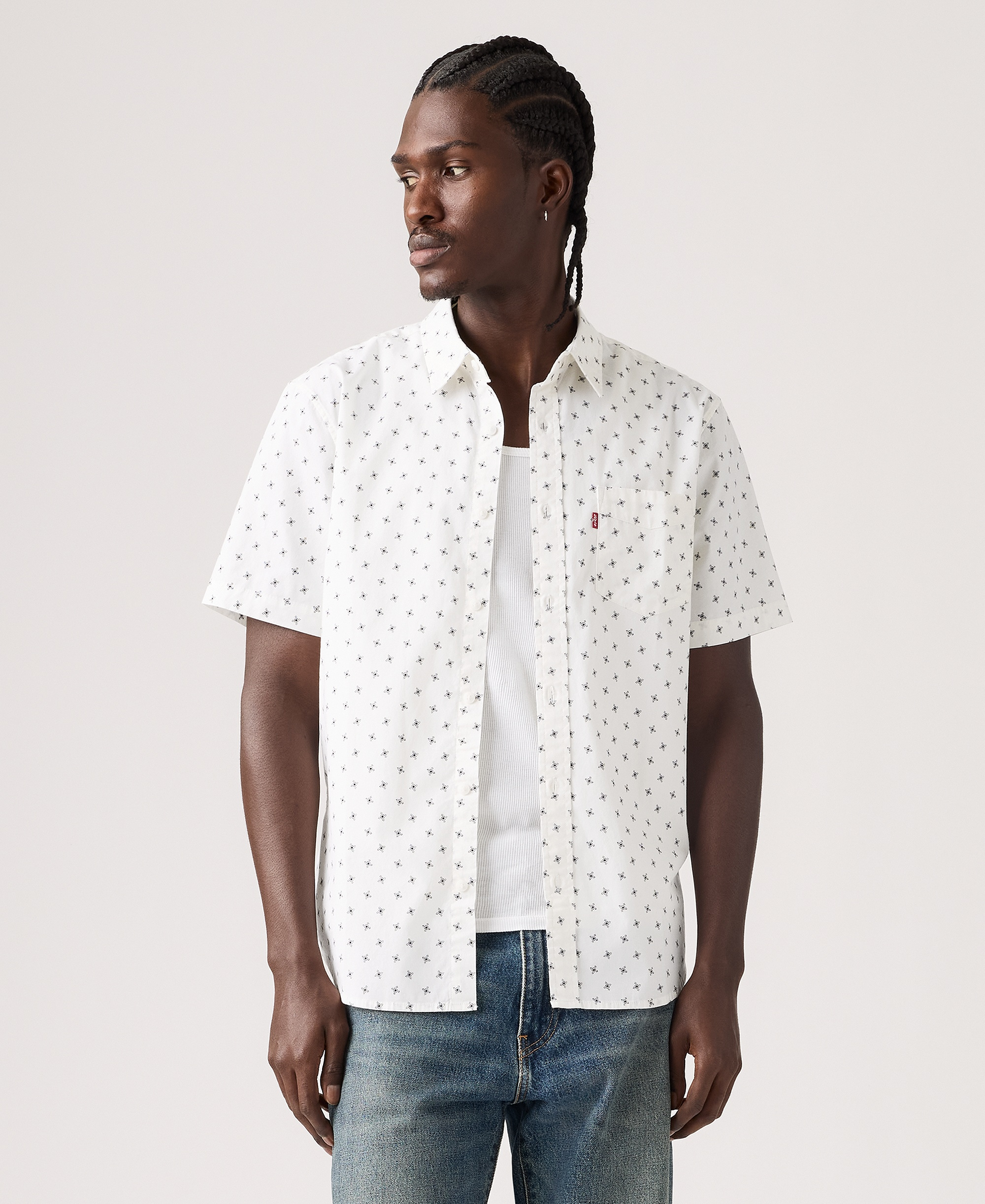 Levi's Men's Classic Pocket Short-Sleeve Shirt - White