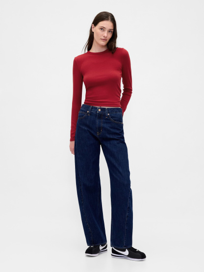 Modern Crewneck T-Shirt - Sled red