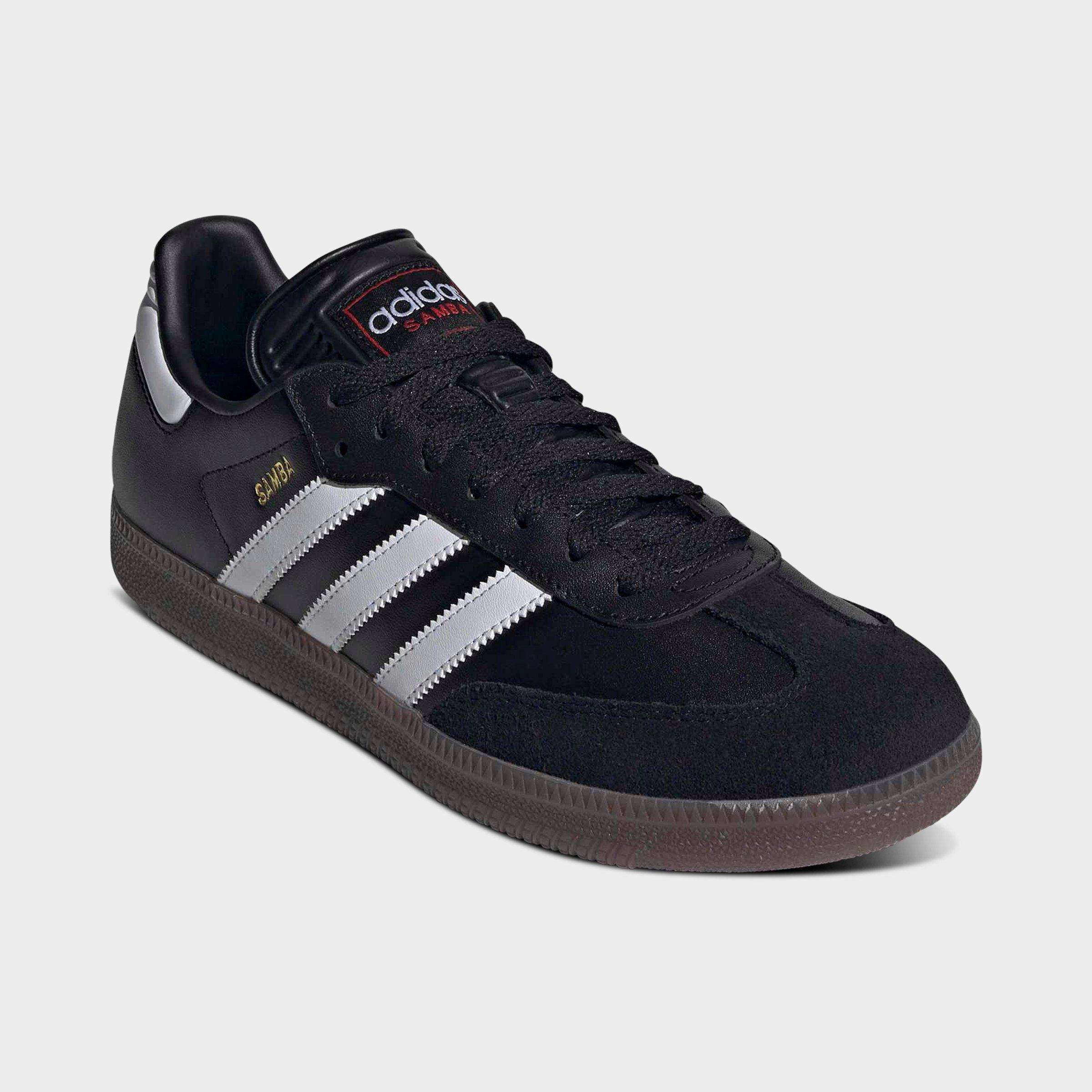 Men's adidas Originals Samba Indoor Soccer Shoes - Core Black/Cloud White/Vivid Red - Both shoes facing left