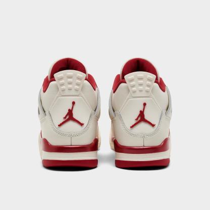 Women's Air Jordan Retro 4 Casual Shoes - Pale Ivory/Sierra Red/Tough Red - view 4