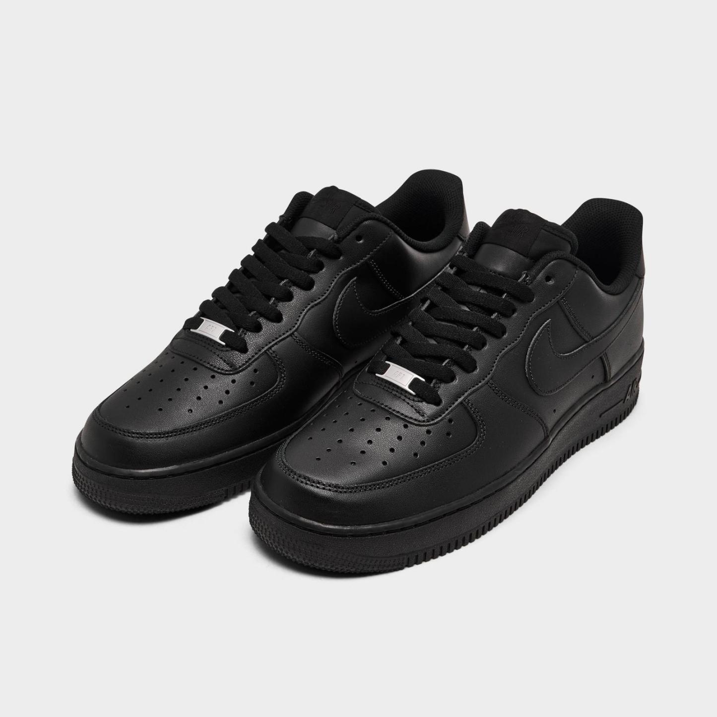 Men's Nike Air Force 1 '07 Low Casual Shoes - Black/Black