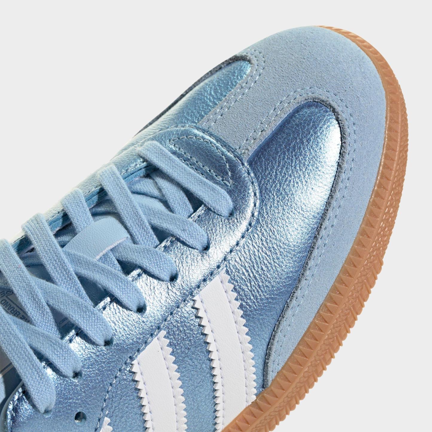 Big Kids' adidas Originals Samba OG Casual Shoes - Part 1 - Clear Sky/White/Gum - Detail shot