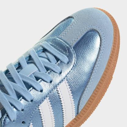 Big Kids' adidas Originals Samba OG Casual Shoes - Part 1 - Clear Sky/White/Gum - Detail shot