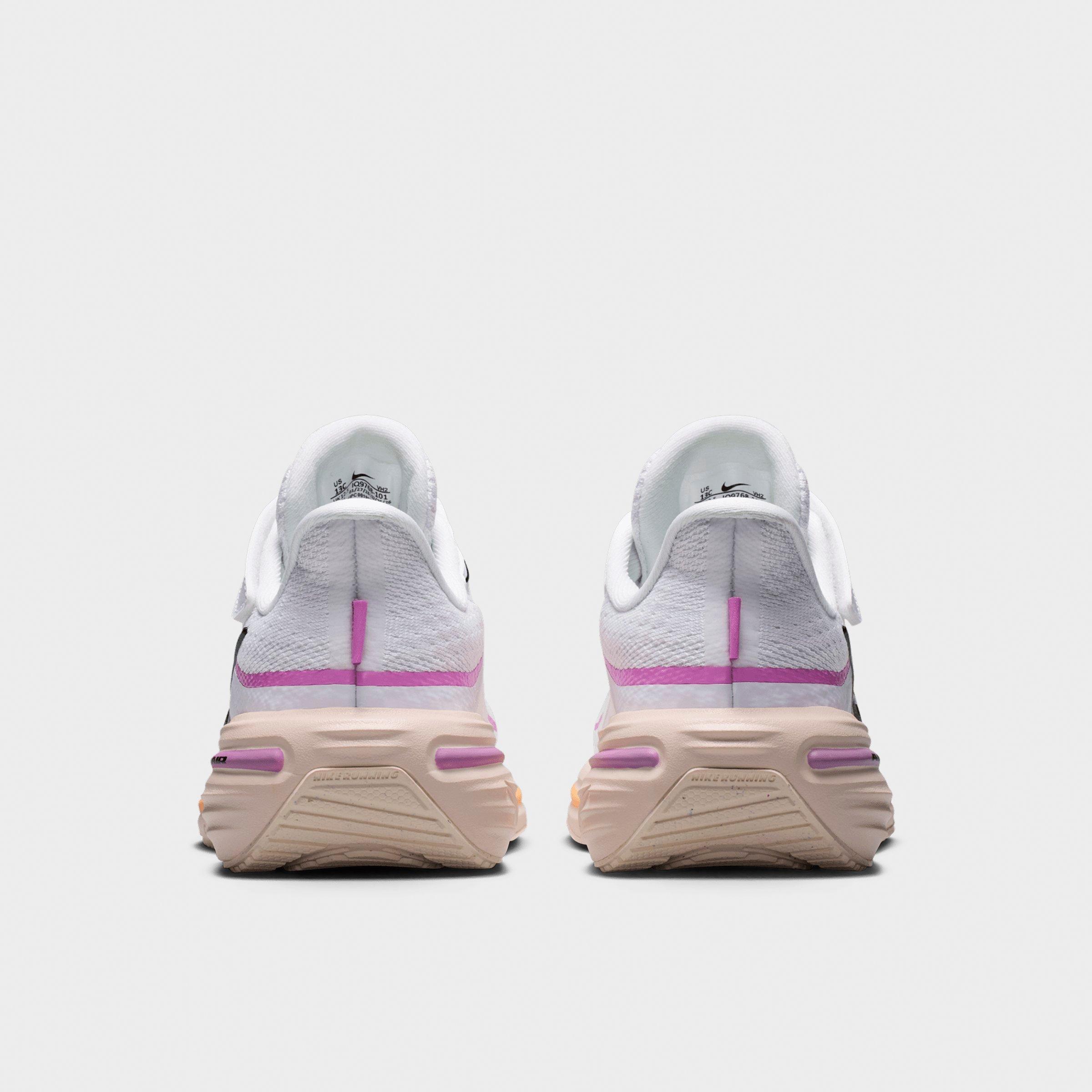 Little Kids' Nithtke Winflo 12 Road Running Shoes - White/Light Magenta/Chalk/Black - Back view