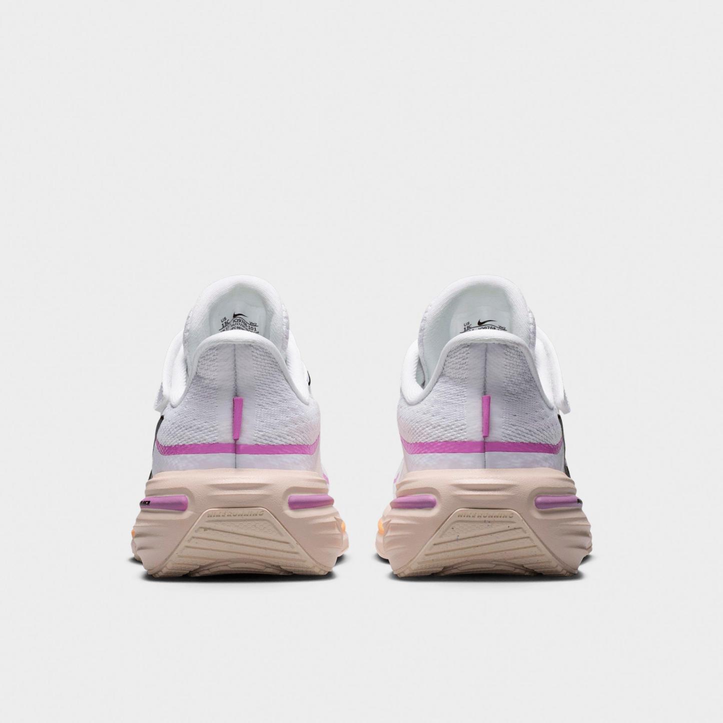 Little Kids' Nithtke Winflo 12 Road Running Shoes - White/Light Magenta/Chalk/Black - Back view