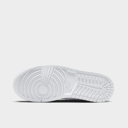Women's Air Jordan 1 Low SE Casual Shoes - White/White/White - Left shoe facing left. Outside of the shoe. - view 6