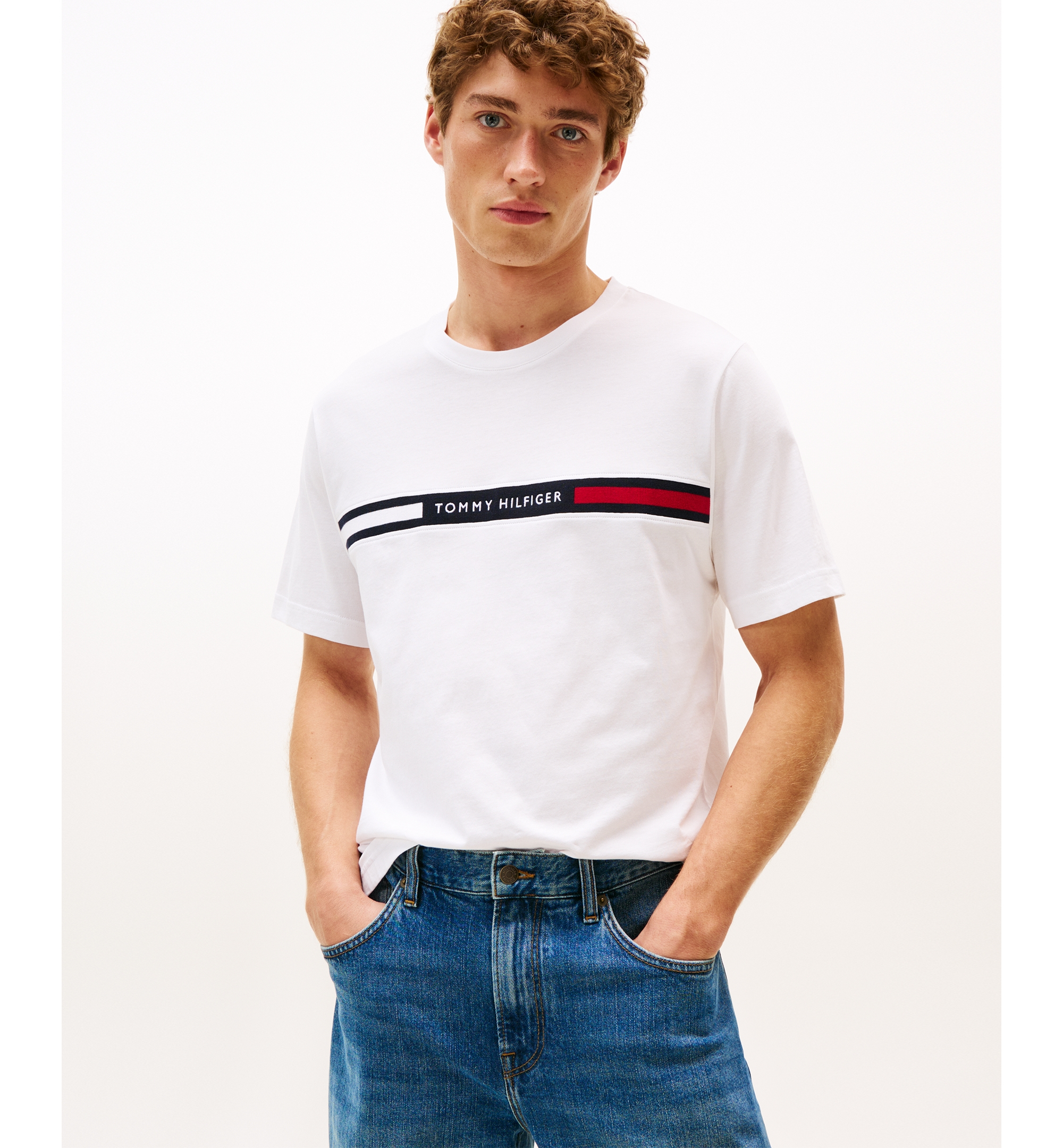 Tommy Hilfiger Men's Chest Insert Logo T-Shirt - White