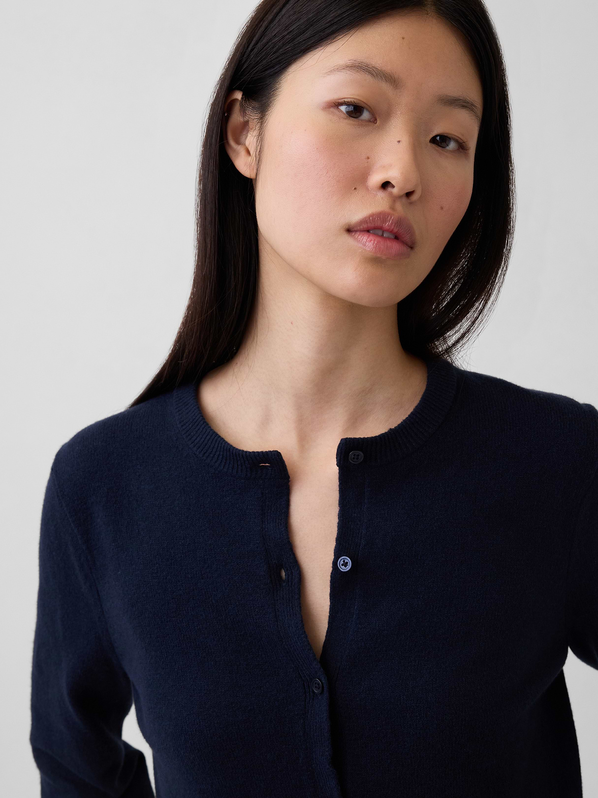 CashSoft Crop Cardigan - New classic navy blue