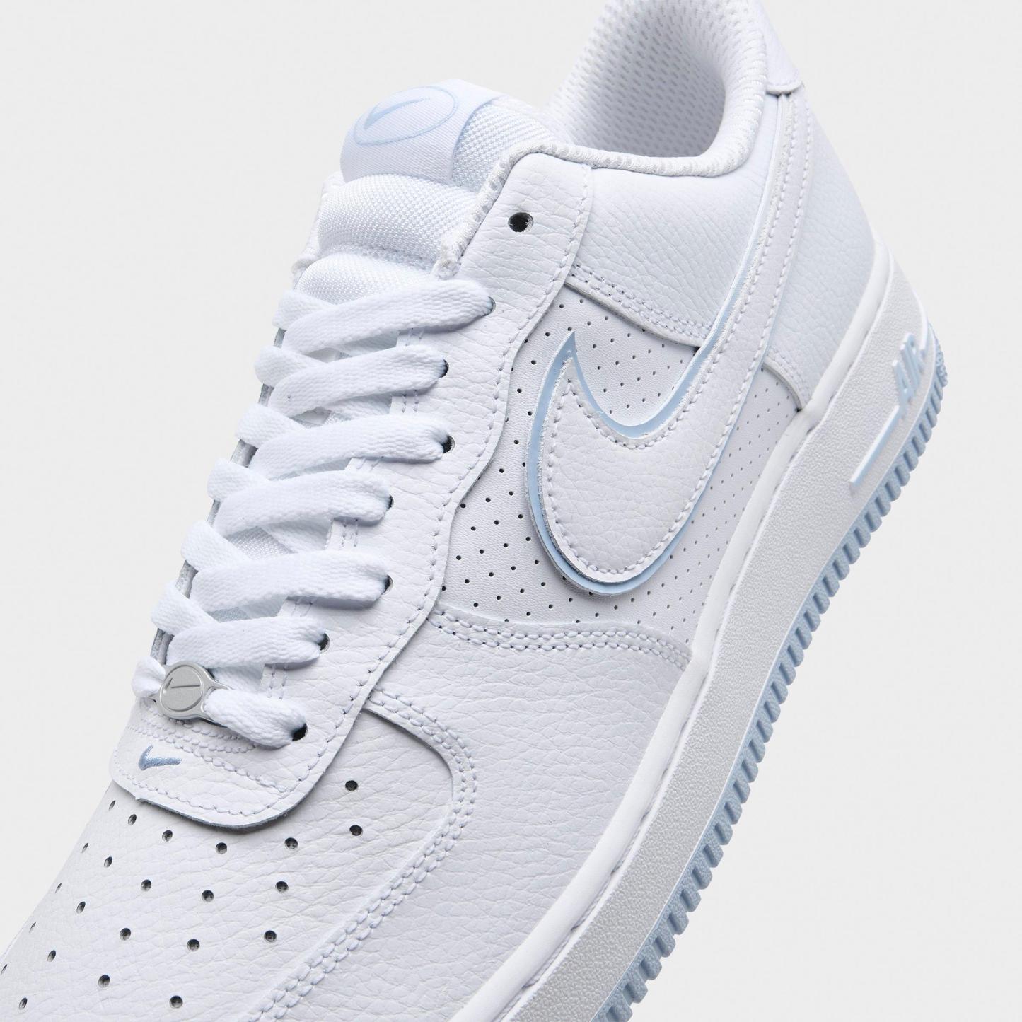 Men's Nithtke Air Force 1 '07 LV8 Casual Shoes - Part 4 - White/Hydrogen Blue/White - Detail shot
