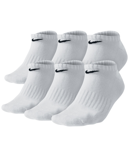 Nike Unisex Everyday Cushioned Training No-Show Socks, 6-Pack - White