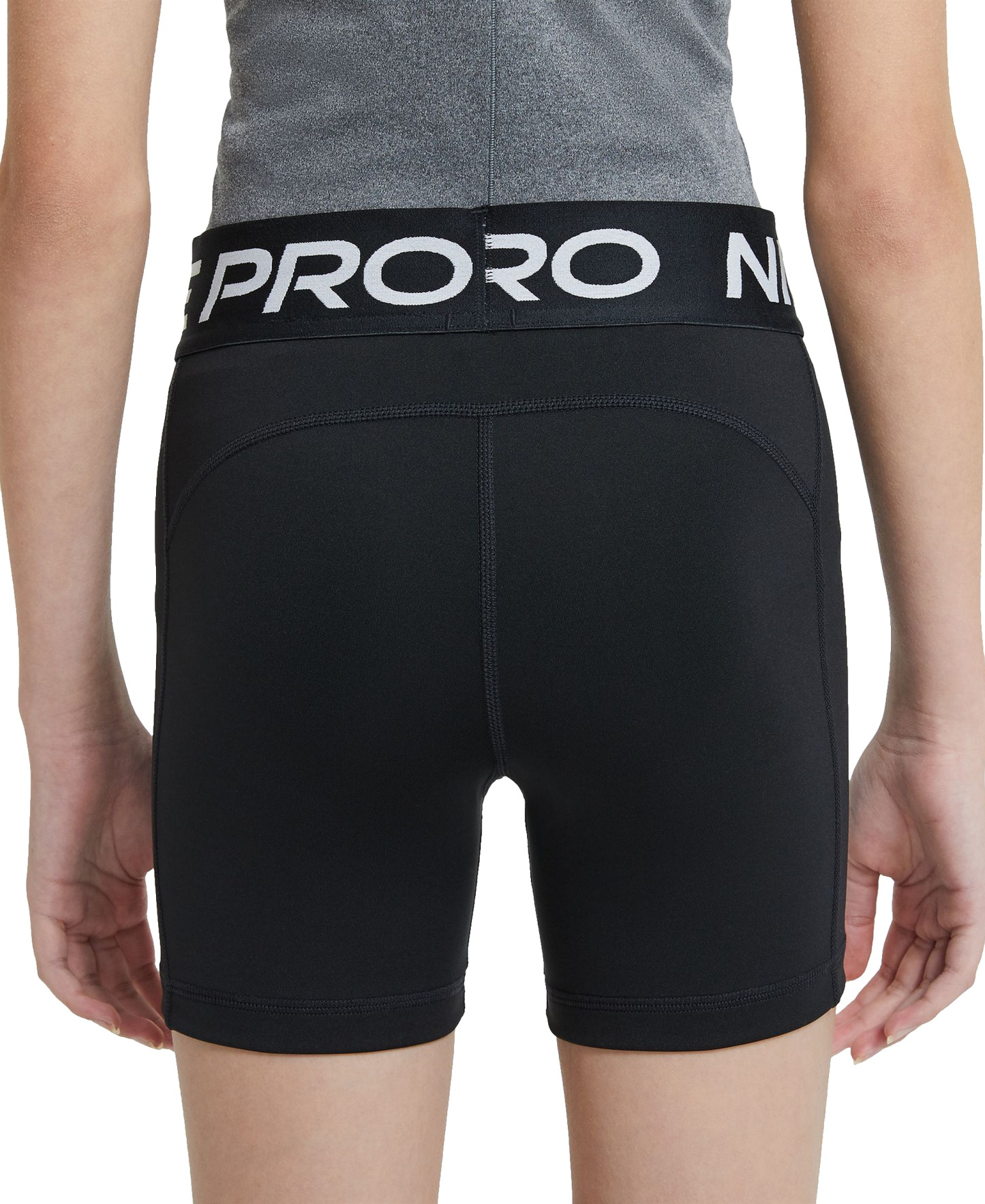 Nike Girls' 7-16 Pro Elastic Waist 3" Shorts - Black