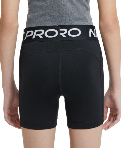 Nike Girls' 7-16 Pro Elastic Waist 3" Shorts - Black