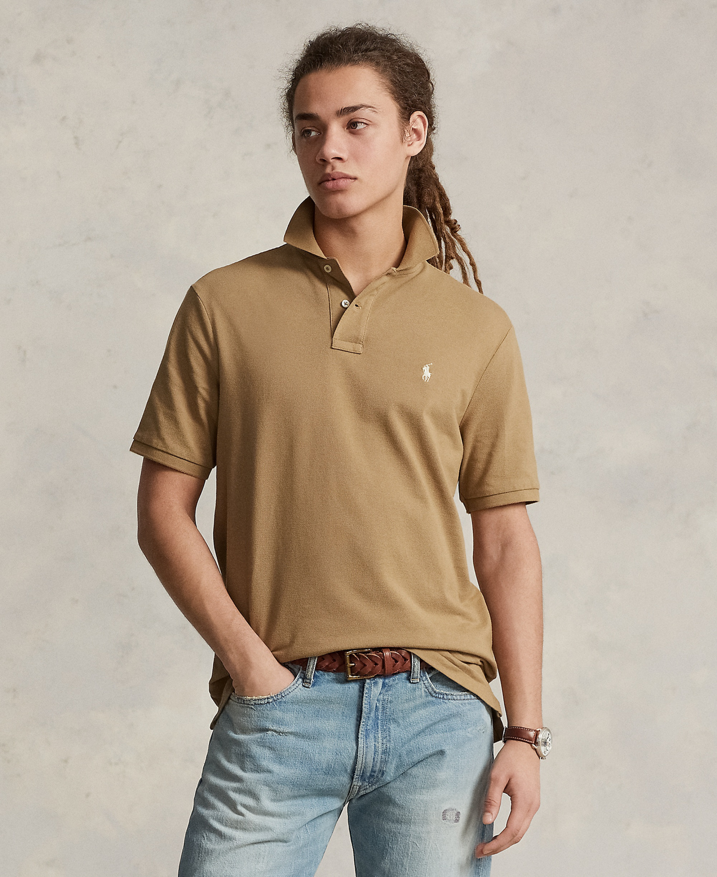 Polo Ralph Lauren Men's Classic-Fit Mesh Polo Shirt - Cafe Tan
