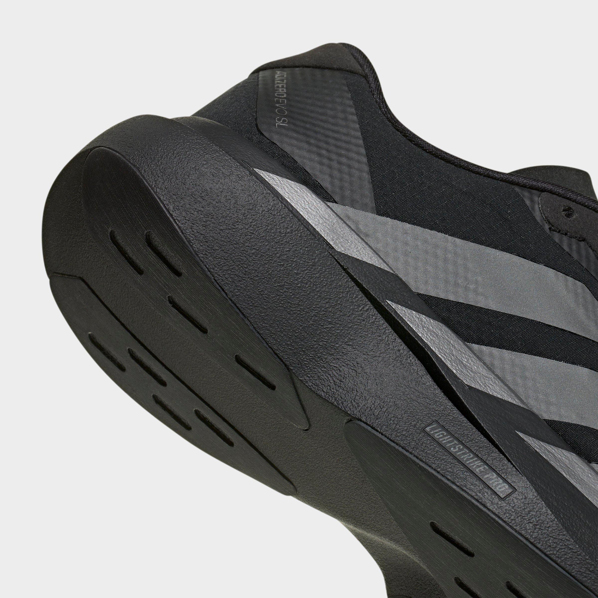Women's adidas Adizero EVO SL Woven Running Shoes - Part 1 - Core Black/Iron Metallic/Core Black - Detail shot