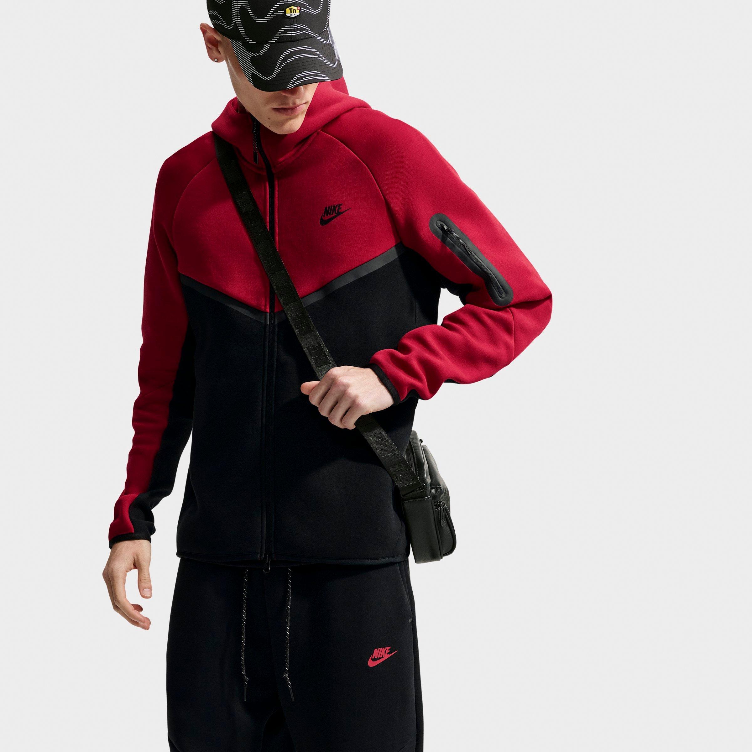 Men's Nithtke Tech Fleece Windrunner Full-Zip Hoodie - Part 1 - Tough Red/Black/Black