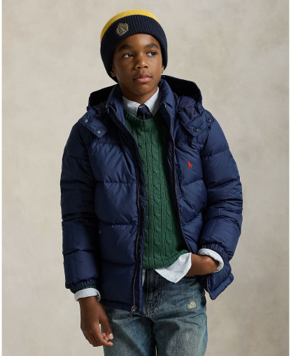 Polo Ralph Lauren Big Boys Ripstop Down Hooded Jacket - Newport Navy