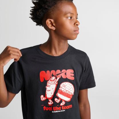 Big Kids' Nithtke Sportswear Fuel The Team T-Shirt - Black