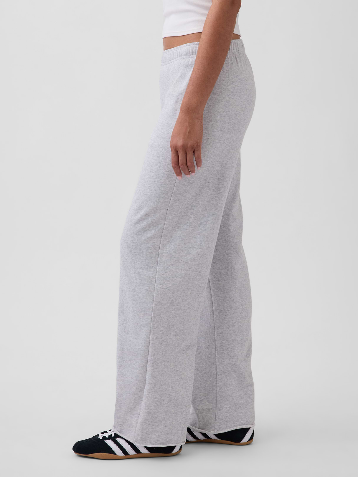 Mid Rise VintageSoft Terry Loose Sweatpants - Heather grey